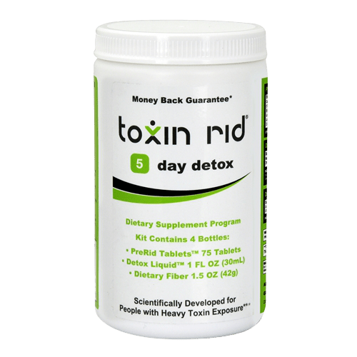Toxin Rid 5 day detox in a white container